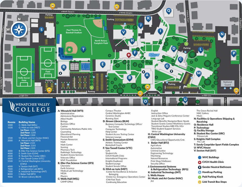 Wenatchee Campus Map